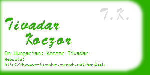 tivadar koczor business card